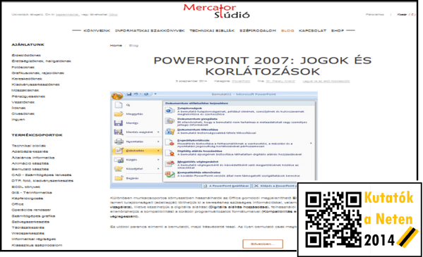 KUTNET2014: Szoftverblog – Dr. Pétery Kristóf