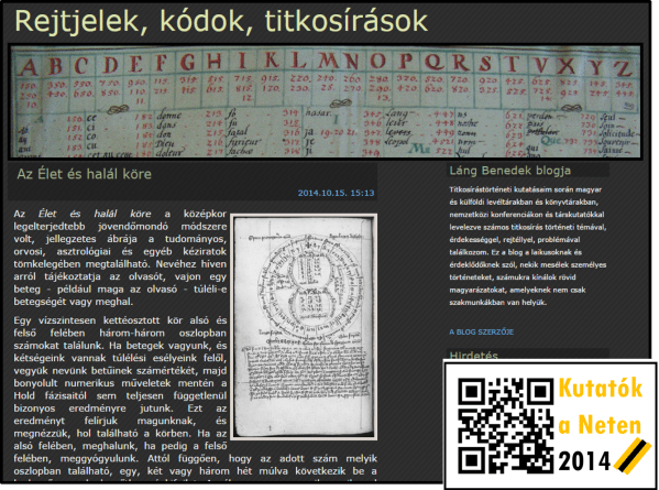 Rejtjelek, kódok, titkosírások – Láng Benedek